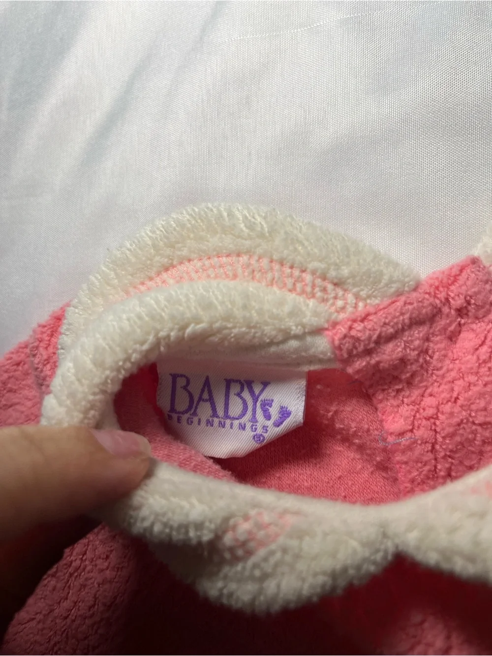 Vintage Baby Beginnings Pink  Sweater 3-6M Floral Embroidered Baby Top